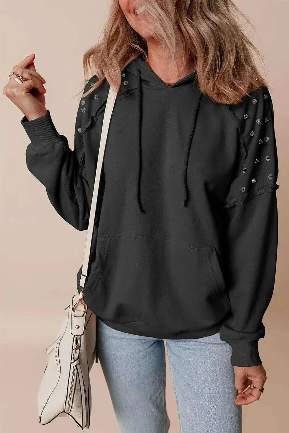 Stylish Long Sleeve Drawstring Hoodie - Love Salve